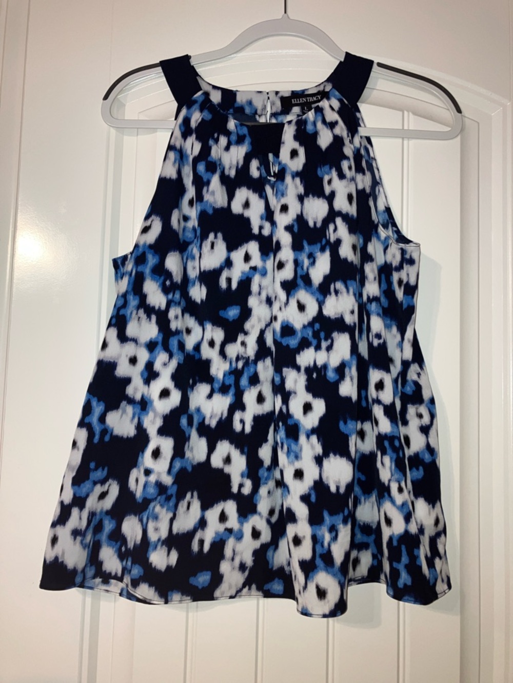 Joss Ellen Tracy Navy, White & Blue Floral Halter Camisole